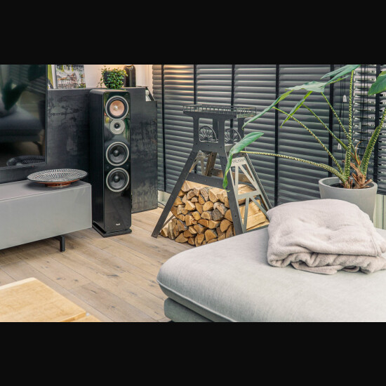 FÖRDERTURM M - Kaminholzständer Stahl roh